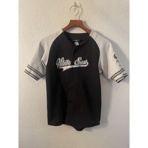 Stitches Brand MLB Chicago White Sox Henley Baseball Jersey Men's‎ Small